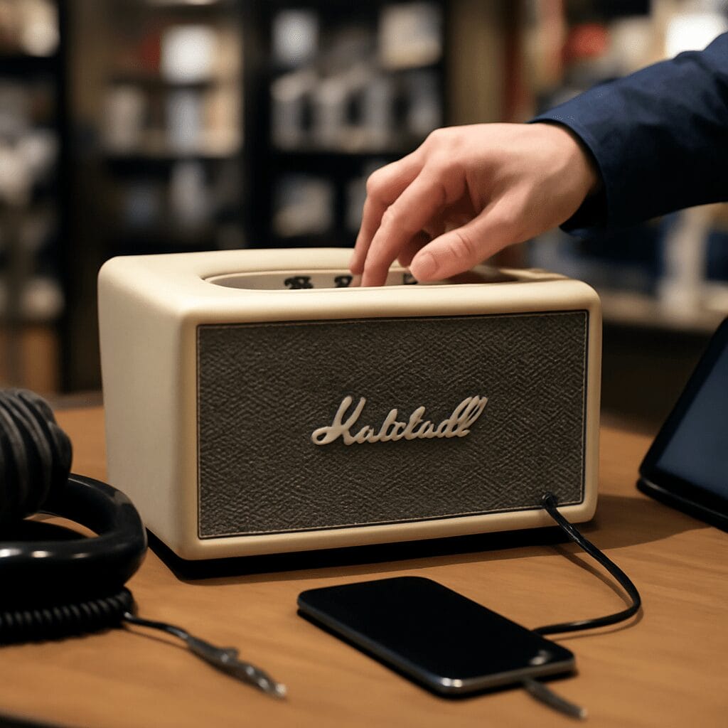 การประเมินลำโพง Marshall ในร้าน